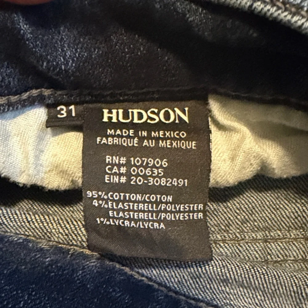 Hudson Jeans Men's Dark Blue Distressed Straight Jeans